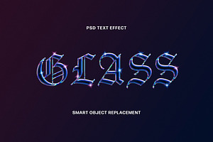 Holographic Glass Text Effect