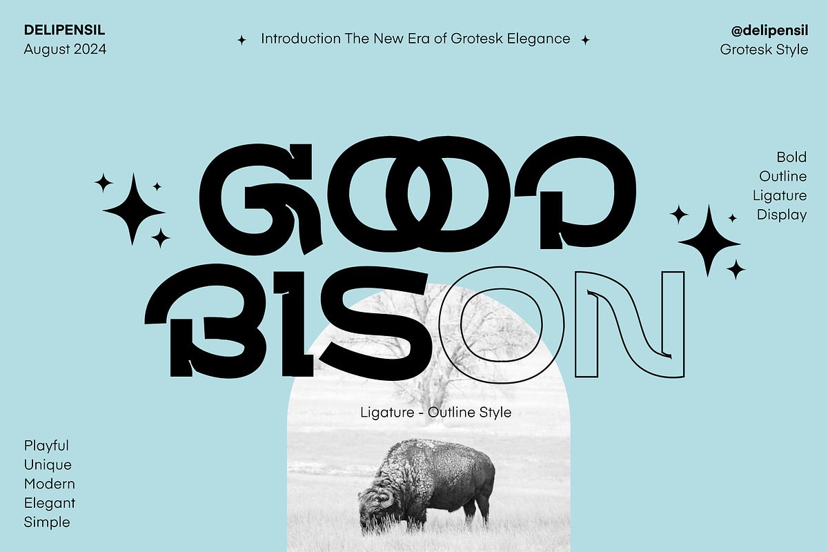 Buffo - Grotesk Typeface, a Slab Serif Font by delipensil (Photo 4 of 9)