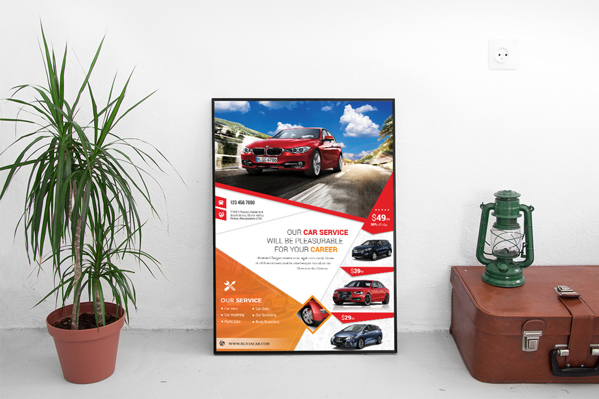 10 Rent A Car Posters Bundle, a Flyer Template by Imagine Design Studio