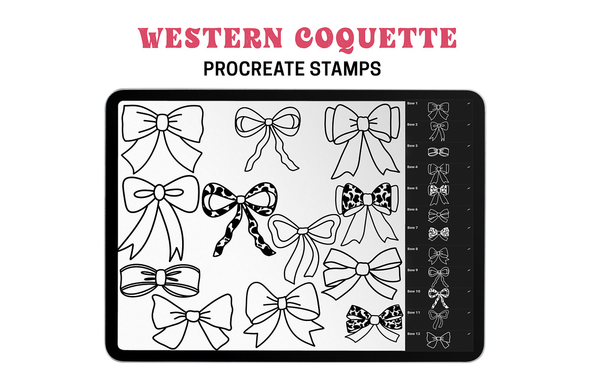Procreate Stamps Western Coquette, a Brushes & More by Brush Lab (Photo 2 of 7)