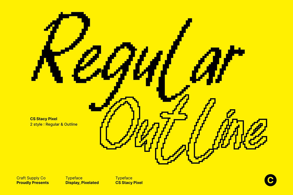 CS Stacy Pixel, a Handwritten Font by Craft Supply Co. (Photo 5 of 8)