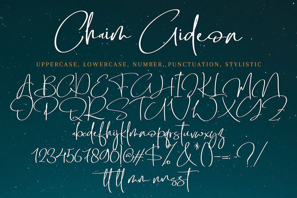Chaim Gideon, a Handwritten Font by HaKi Studio (Photo 3 of 5)