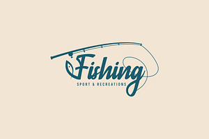 Fishing logo icon illustration, a Branding & Logo Template by Dyn Studio