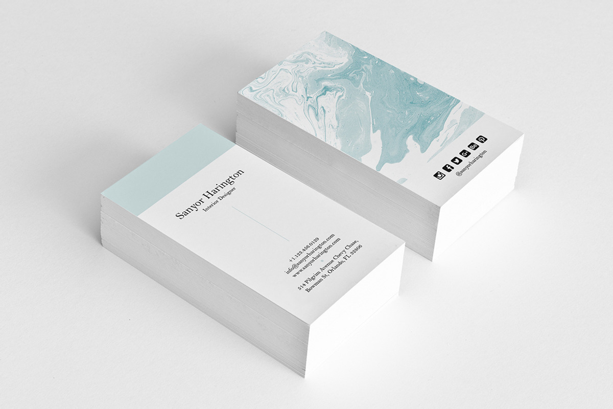 30 Minimal Business Cards Bundle, a Business Card Template by GraphicsEgg (Photo 13 of 32)