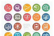 Colored Business Graphs & Charts, an Outline Icon by introwiz1 (Thumbnail 3 of 3)