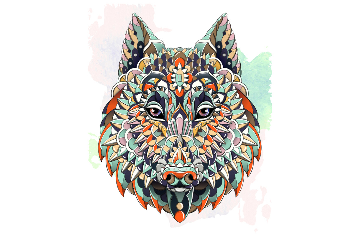 Ethnic Collection: Wolf, an Animal Illustration by ArtoJoy (Photo 2 of 5)