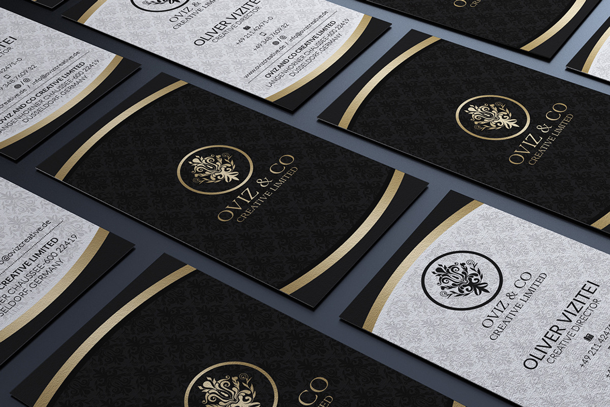 Gold And Black Business Card, a Business Card Template by Marvel (Photo 1 of 4)