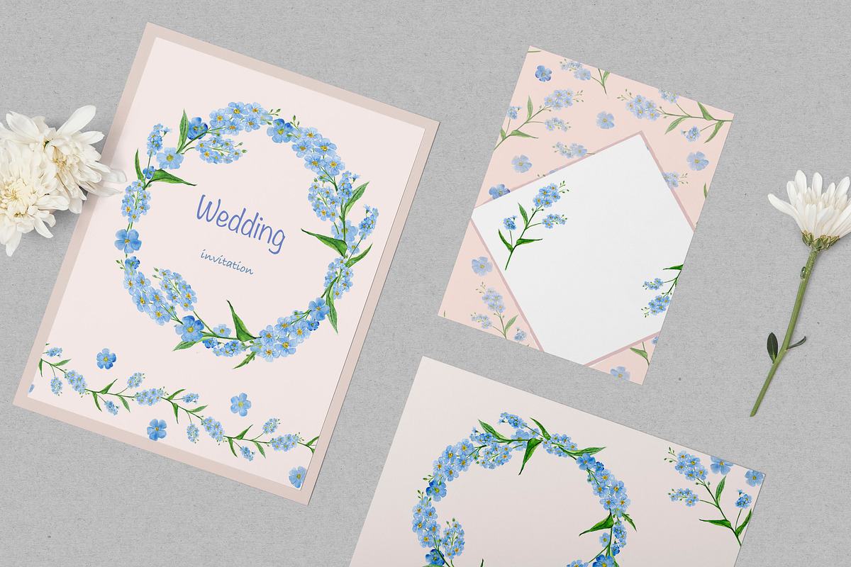 10 png Forget-me-not floral set, a Decorative Illustration by NatArt (Photo 2 of 4)
