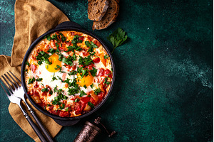 Shakshuka, traditional Jewish, a Food & Drink Photo by Yulia Furman