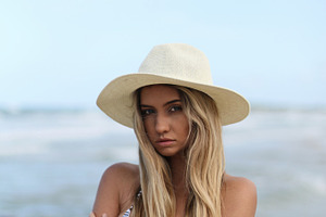 Fashion Model at Beach