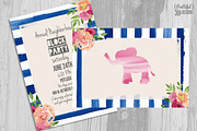 Watercolor striped floral poster, a Flyer Template by Prettiful Designs (Thumbnail 3 of 3)