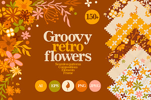 Groovy Retro Flowers Collection