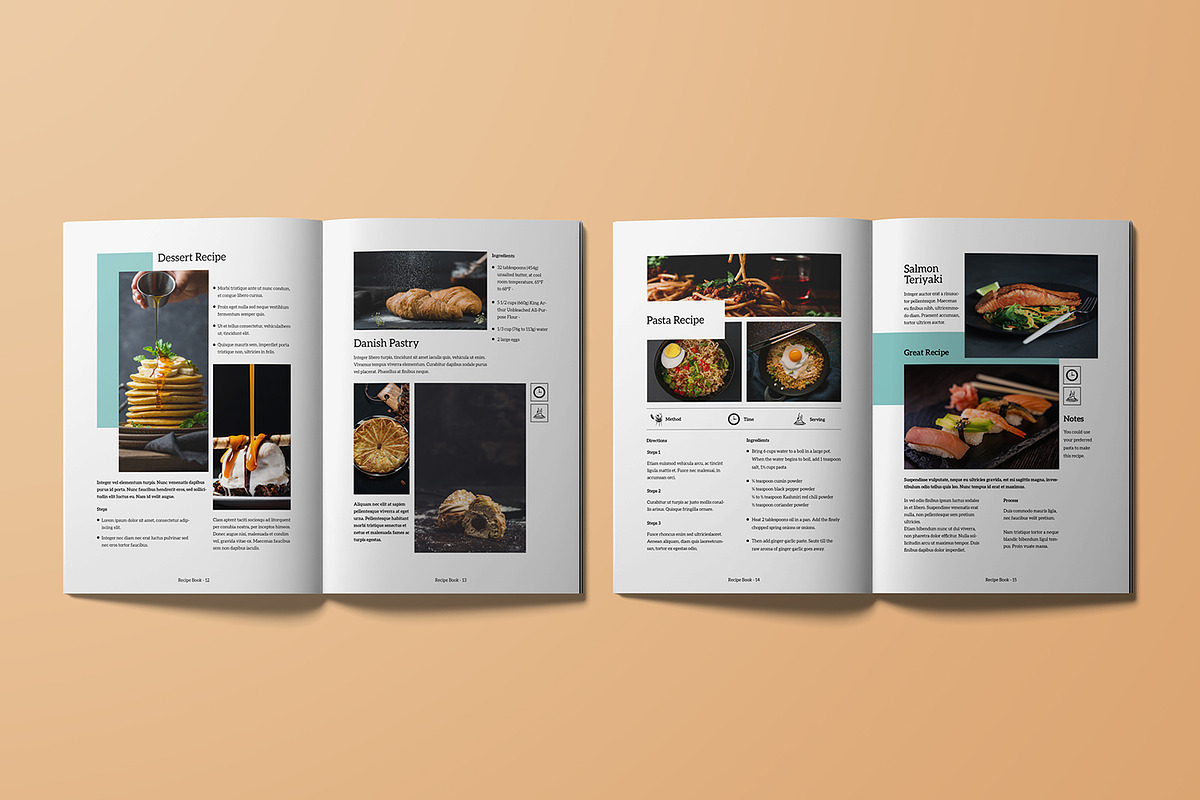 Cookbook / Recipe Book Template, a Brochure Template by retrographix (Photo 4 of 6)