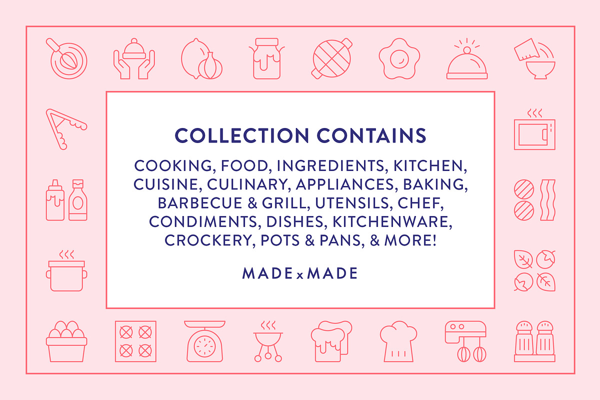 Cooking Line Icons, an Outline Icon by Made by Made (Photo 2 of 7)