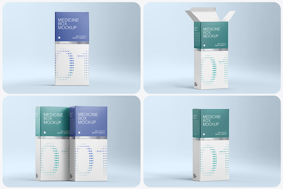 Standing Pharmaceutical Box Mockup, a Packaging Mockup by Ram Studio LLC (Photo 2 of 12)