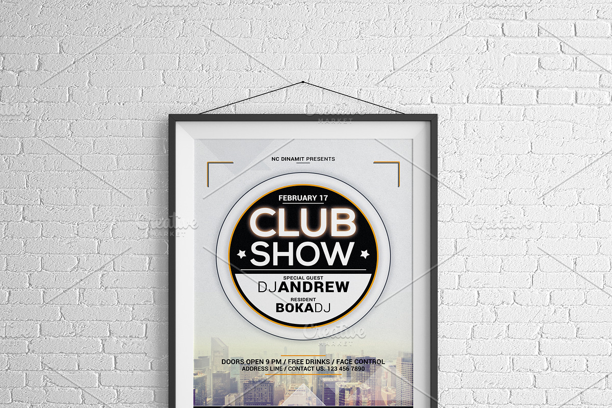 Club Show Flyer Template, a Flyer Template by Malaxay (Photo 3 of 3)
