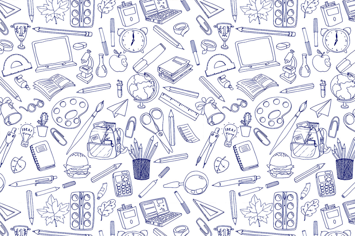 Back to school seamless pattern, a Pattern Graphic by kizi