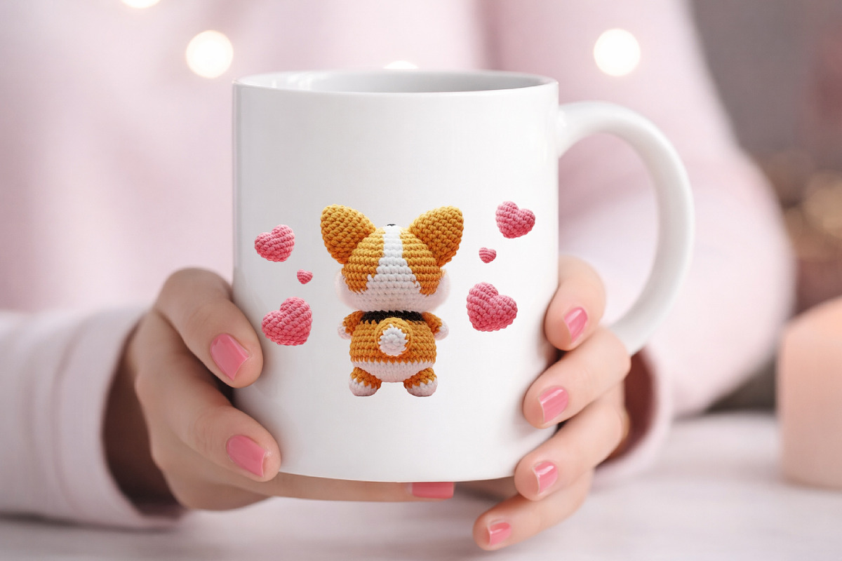 Crochet Dog Valentine PNG, an Illustration by DreamArtGraphic (Photo 4 of 4)