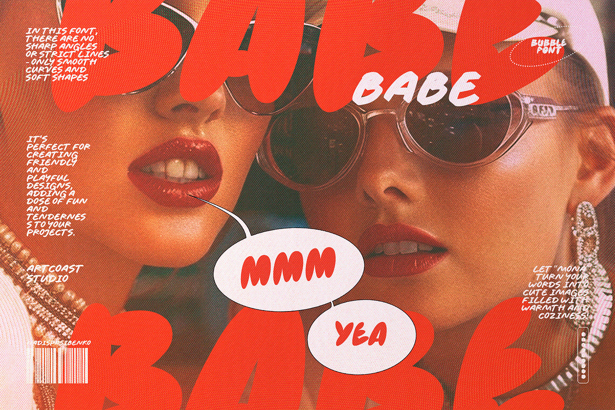 SA Mona Bubble Font, a Handwritten Font by Artcoast Fonts (Photo 4 of 8)