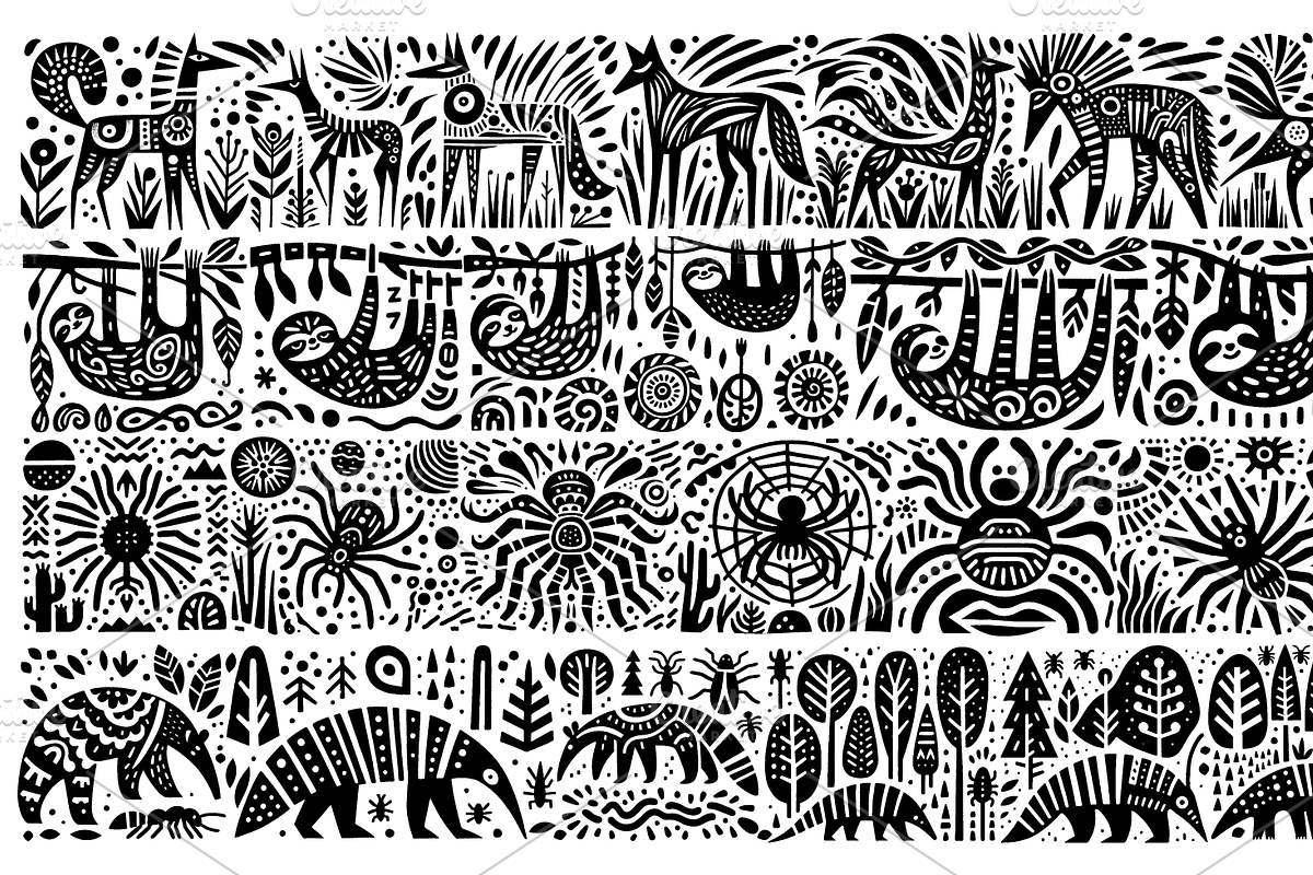 Vintage Animals and Pets Folk Art, a Decorative Illustration by devastd (Photo 19 of 29)