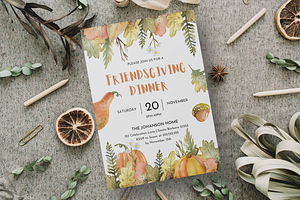 Editable Thanksgiving Invitation