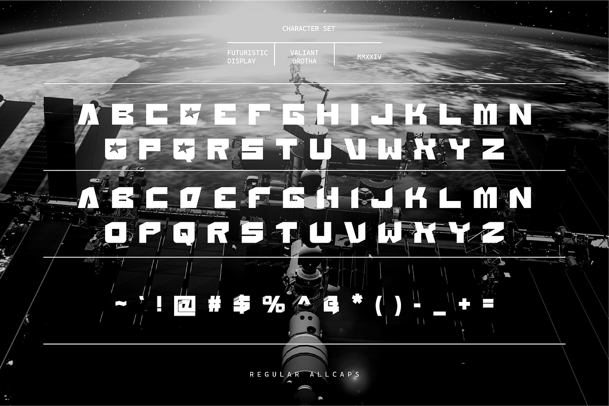 VB Oxyom - Futuristic Font, a Sans Serif Font by VALIANTBROTHA (Photo 2 of 9)