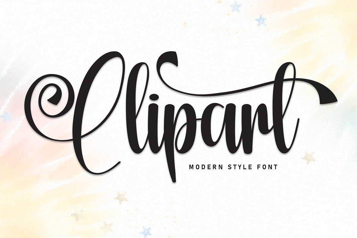 Clipart | Script Font, a Handwritten Font by Scratchones (Photo 1 of 9)