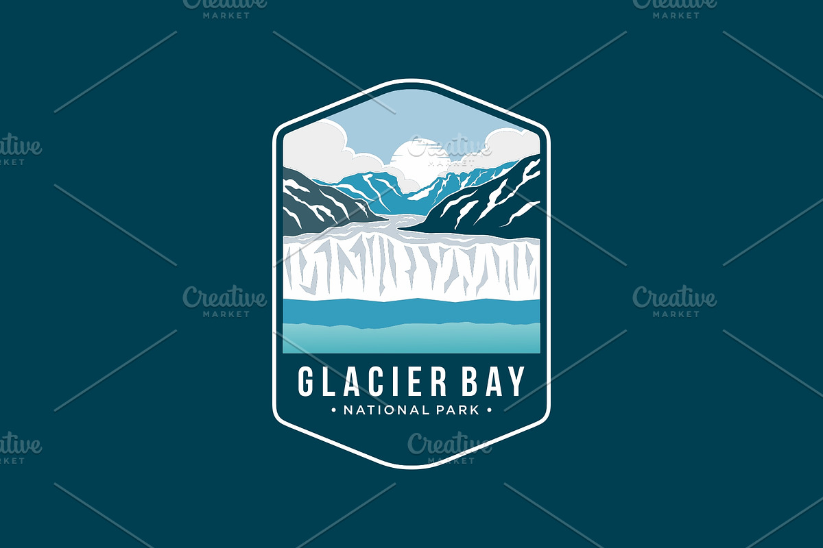 Glacier Bay National Park Emblem Log, a Branding & Logo Template by swarnstudio