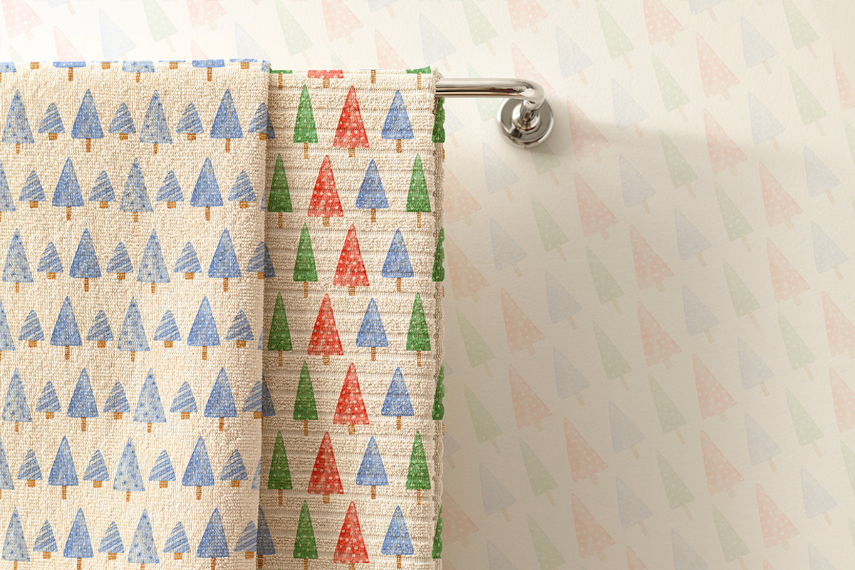 Winter Christmas trees backgrounds, a Texture Illustration by Anna Kopylova (Photo 4 of 4)