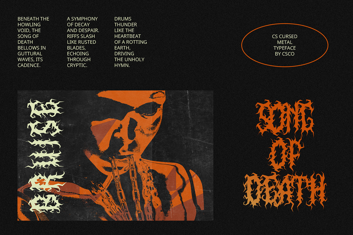 CS Cursed – Black Metal Font, a Blackletter Font by Craft Supply Co. (Photo 2 of 8)