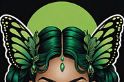 Verdant Veil:Emerald Fairy Portraits, an Illustration by ETARA by Mea Hau (Thumbnail 3 of 7)