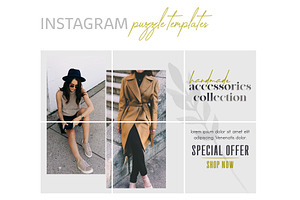 Instagram Puzzle Templates - Fashion