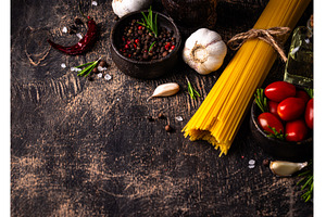 Italian food background with, a Food & Drink Photo by Yulia Furman