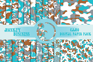 Colorful camo patterns, 300dpi