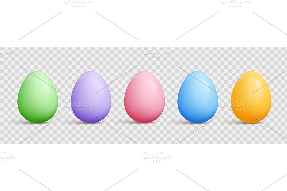 Cartoon Easter 3d egg with shadow, an Object Illustration by YuliiaOsadcha