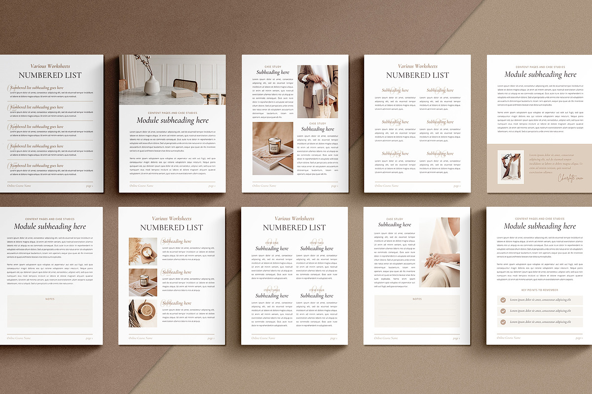 Ebook+Workbook Template Bundle CANVA, a Magazine Template by Studio Loire (Photo 9 of 40)