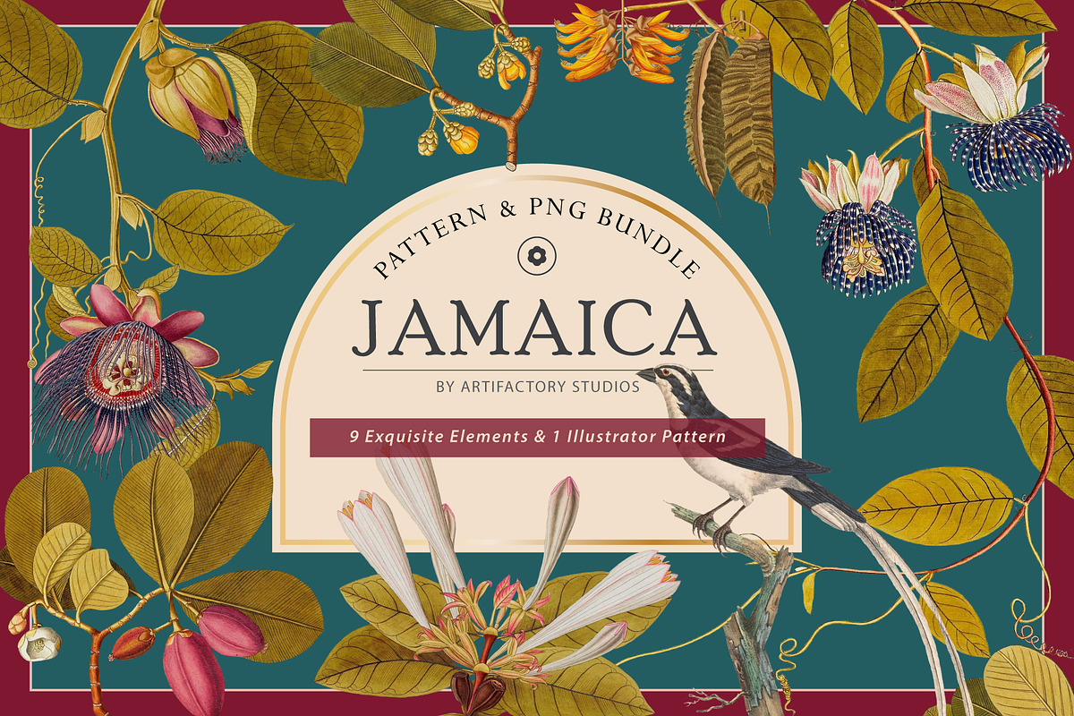 Tropical PNG Element & Pattern, a Pattern Graphic by Artifactory Studios (Photo 1 of 7)