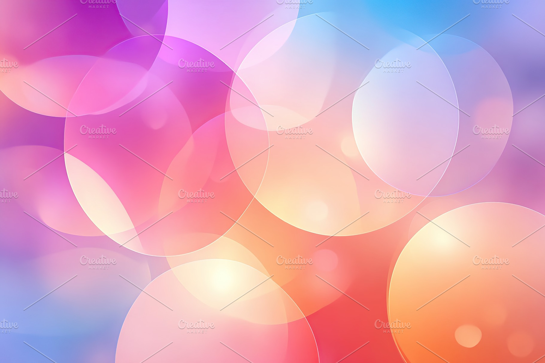 Colorful abstract circles create a vibrant and dreamy background for creativity, a Photo by AlyaAnd