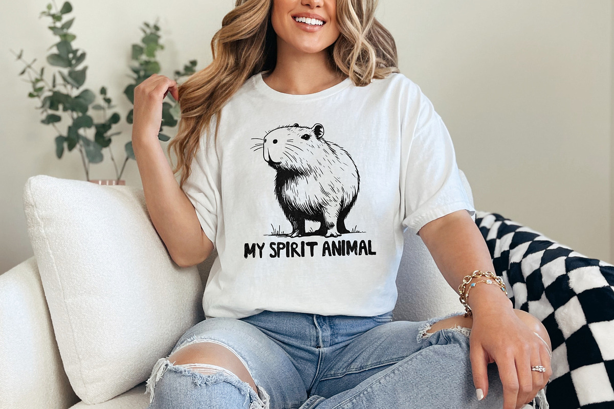 Capybara Spirit Animal PNG, an Illustration by SharpMarketplace (Photo 6 of 9)