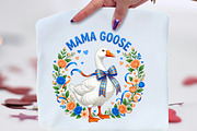 Mama Goose Floral PNG Design, an Illustration by CraftArtStudio (Thumbnail 1 of 4)