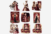 Watercolor Opera Theater Bundle, a Person Illustration by Tanya Kart (Thumbnail 4 of 13)