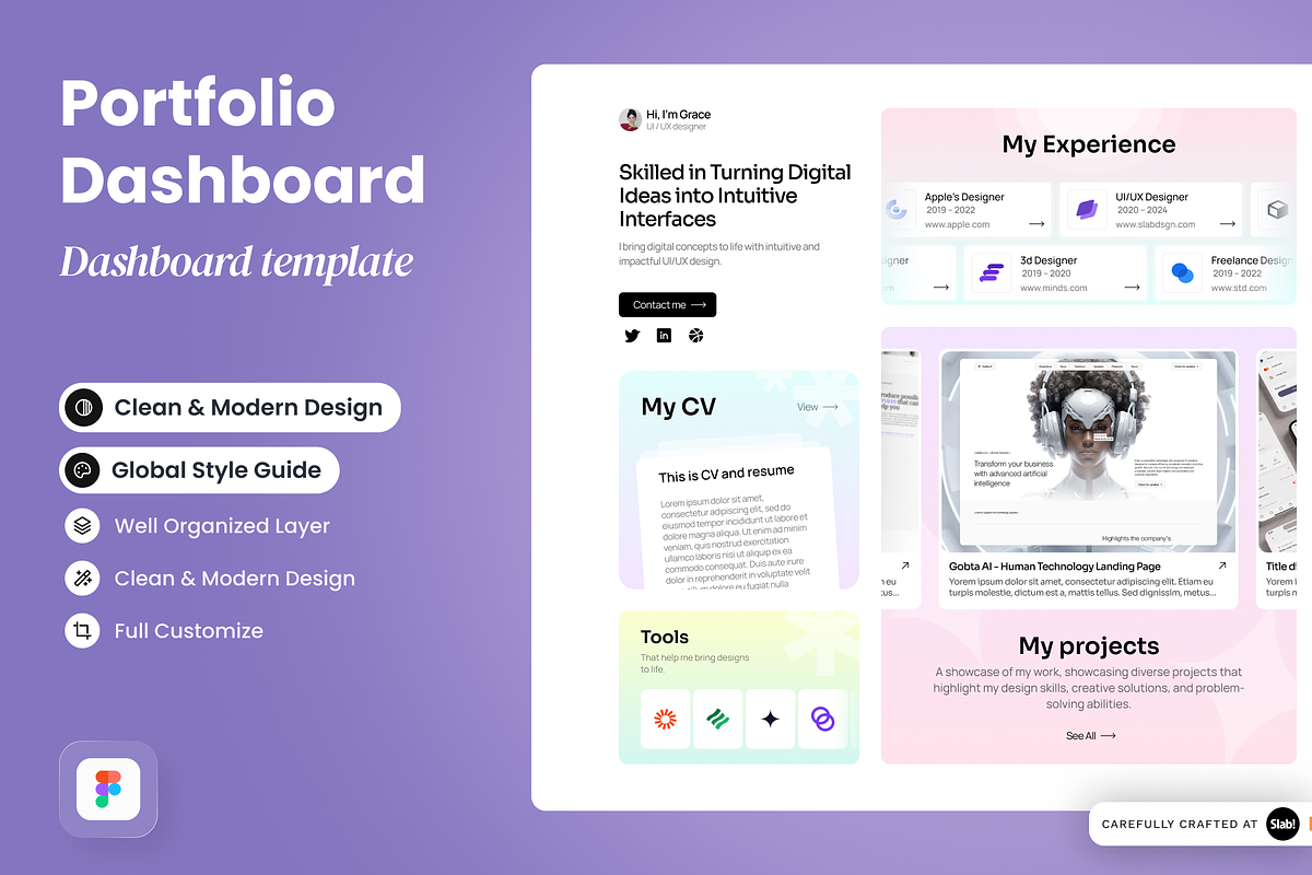 Pixfolio - Portfolio Dashboard, a Websites & App Template by SLAB! Design (Photo 1 of 3)