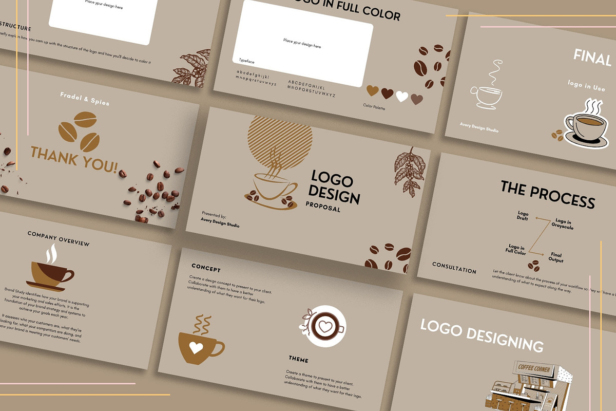 Coffee Shop Presentation Template, a Presentation Template by CreativeBundlex