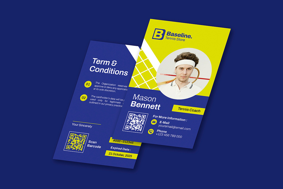 Baseline Tennis - ID Card, a Card Template by Esensifiksi.studio (Photo 3 of 3)