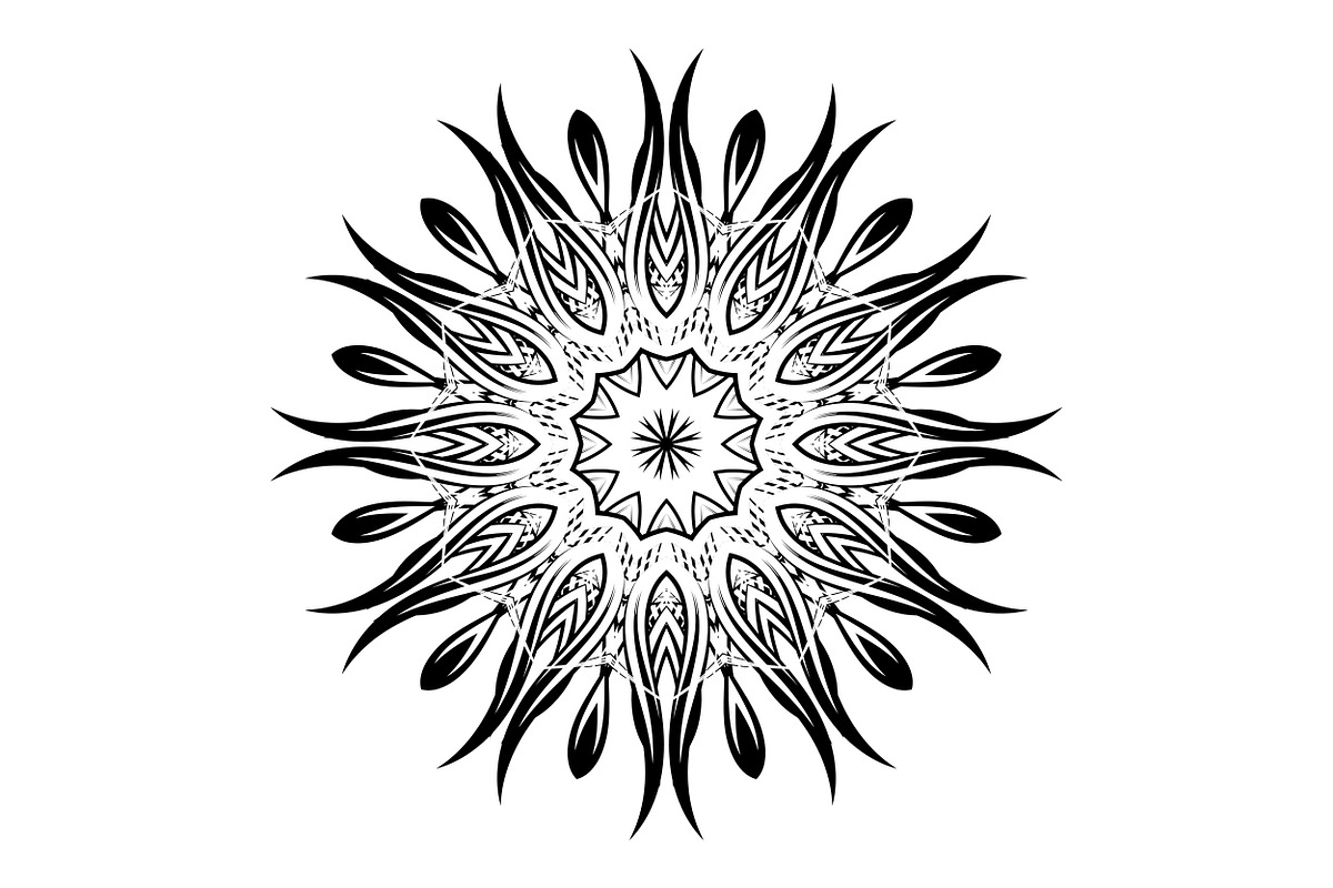 Black White Mandala Illustration Set, a Decorative Illustration by NJ Himel (Photo 18 of 101)