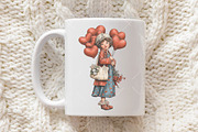 Whimsical Valentine Girl Clipart, an Illustration by OK Design (Thumbnail 6 of 6)