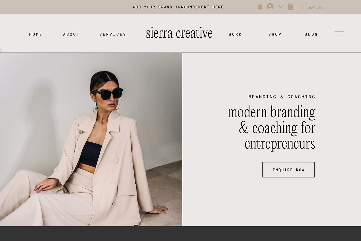 Sierra Coaching Wix Website Template, a Wix Template by Studio Luxe Creative (Photo 1 of 7)