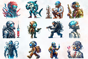 Biopunk character clipart, a Person Illustration by RobertsArt (Thumbnail 4 of 4)