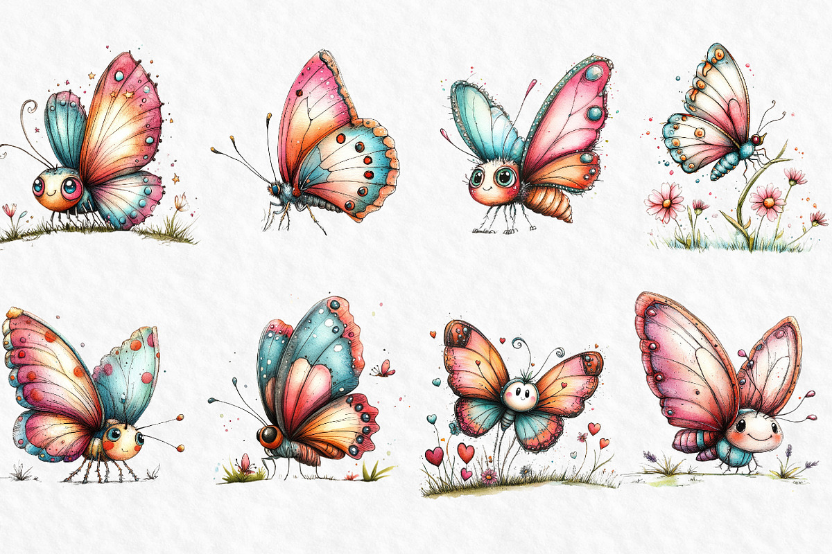 Whimsical Spring Animals Clipart Png, an Illustration by Watercolor design (Photo 3 of 6)