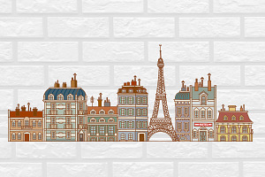 Parisian Architecture Hand-drawn Art